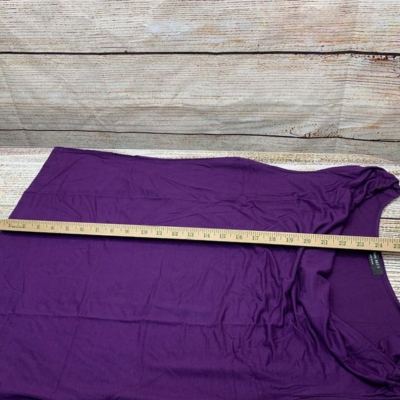 Amore All.F.Y Purple Ruched Blouse Stretch Tank Top XX-Large New Made in USA - Picture 3 of 7